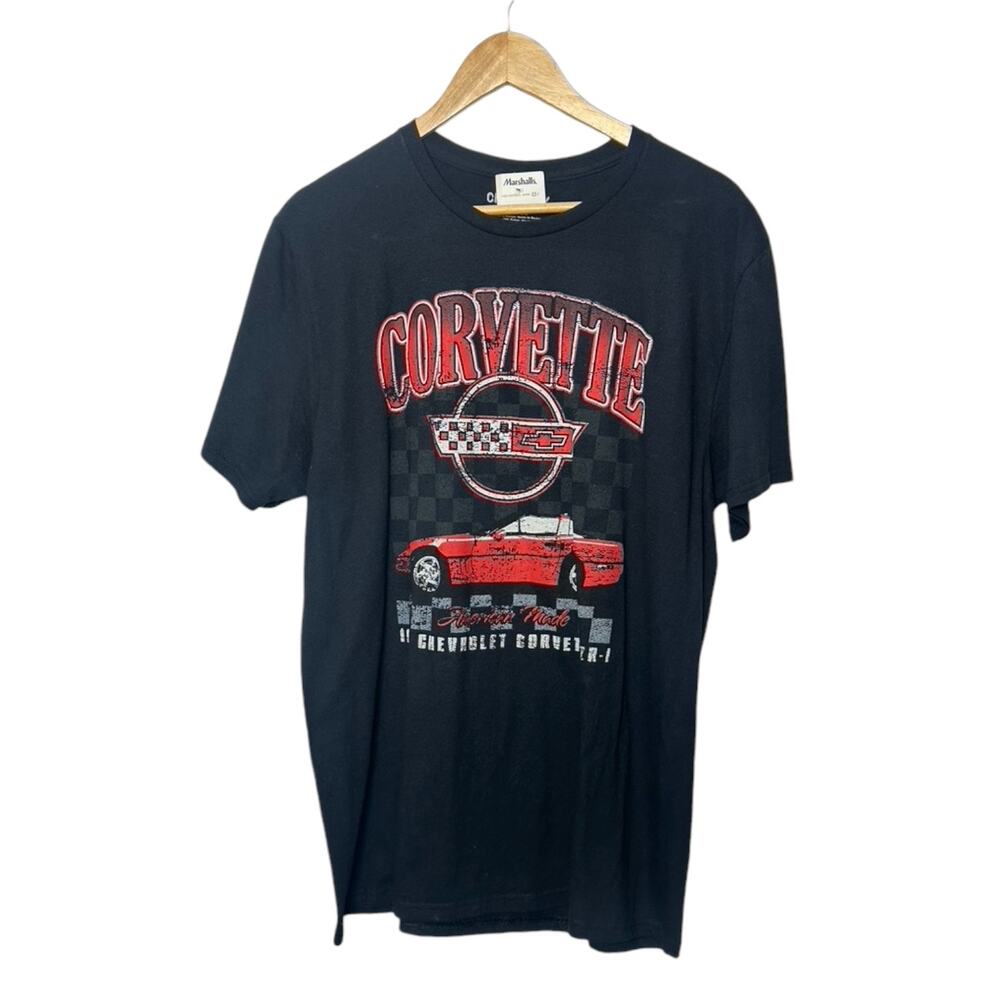 Chemistry Black Graphic CORVETTE Men's T-Shirt Size XL NEW